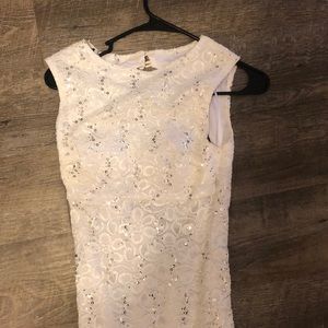 White beautiful long dress for prom/homecoming